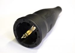 Fekete földelt gumi lengő dugalj 1479090