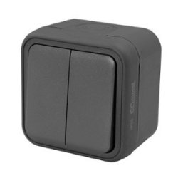 Commel Vízm Dupla Kapcs Antracit 043-105
2P IP55