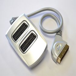 Euro-Scart 21p dugó+2XES 21p 0,5m20334FH